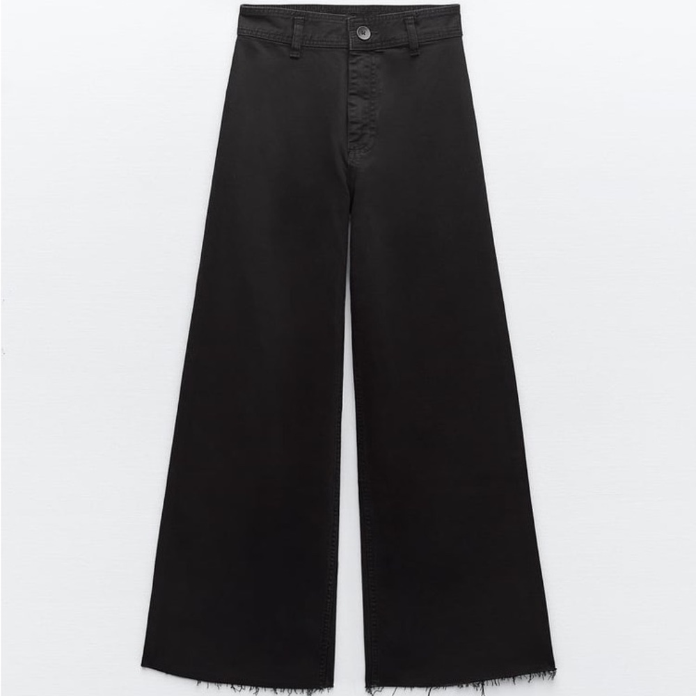 Zara ZW COLLECTION HIGH WAIST MARINE STRAIGHT JEANS